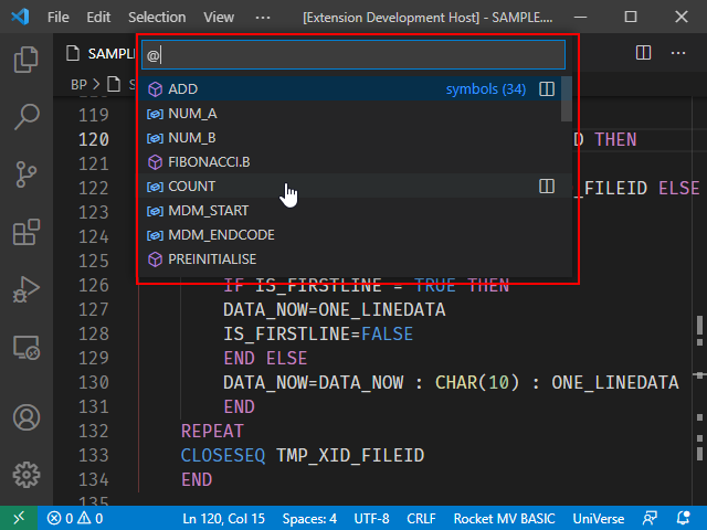 Document Symbol Command